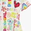 Abito corto con scritte Abito corto con scritte