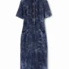 Abito midi con zip