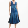 Abito midi in denim Abito midi in denim