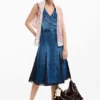 Abito midi in denim Abito midi in denim