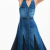 Abito midi in denim Abito midi in denim