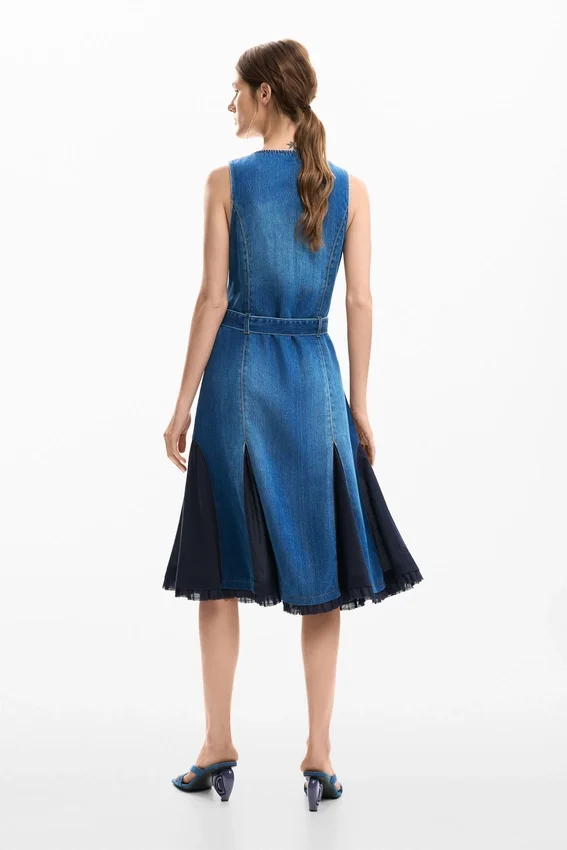 Abito midi in denim Abito midi in denim