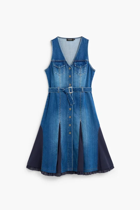 Abito midi in denim Abito midi in denim