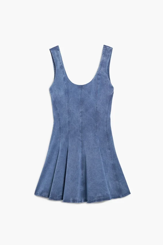 Abito skater effetto denim Abito skater effetto denim