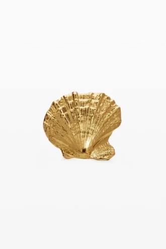 Anello a conchiglia placcato oro Zalio