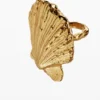 Anello a conchiglia placcato oro Zalio