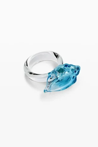 Anello con conchiglia in cristallo Zalio