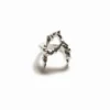 Anello con lettera A placcato argento Zalio