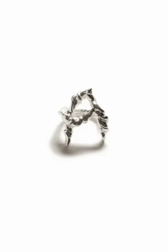 Anello con lettera A placcato argento Zalio