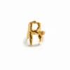 Anello con lettera R placcato oro Zalio