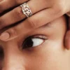 Anello con messaggio placcato argento Zalio
