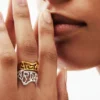 Anello con messaggio placcato argento Zalio