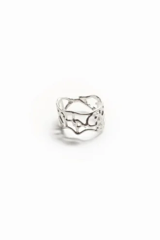Anello con messaggio placcato argento Zalio