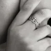 Anello con messaggio placcato argento Zalio