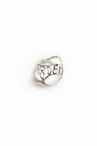 Anello con messaggio placcato argento Zalio