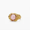 Anello con perla placcato in oro Zalio