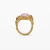 Anello con perla placcato in oro Zalio
