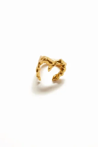 Anello Zalio placcato oro con lettera M