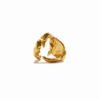 Anello Zalio placcato oro con lettera M