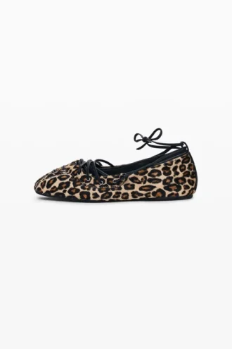 Ballerine con stampa in pelle