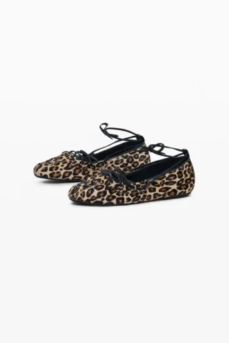 Ballerine con stampa in pelle