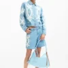 Bermuda in denim ricamati
