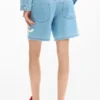 Bermuda in denim ricamati