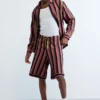 Bermuda in maglia a righe Bermuda in maglia a righe