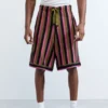Bermuda in maglia a righe Bermuda in maglia a righe