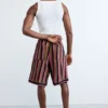 Bermuda in maglia a righe Bermuda in maglia a righe