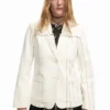 Blazer a righe asimmetrico