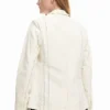 Blazer a righe asimmetrico
