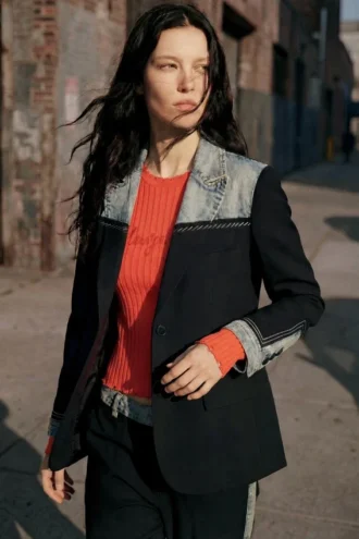 Blazer bimateriale