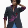 Blazer con cappuccio combinato