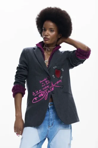 Blazer con cappuccio combinato