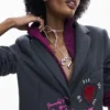 Blazer con cappuccio combinato