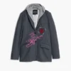 Blazer con cappuccio combinato
