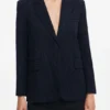 Blazer con ricami floreali
