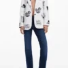 Blazer con stampa collage