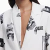 Blazer con stampa collage