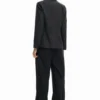Blazer con toppe a righe