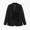 Blazer con toppe a righe