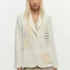 Blazer patchwork bianco