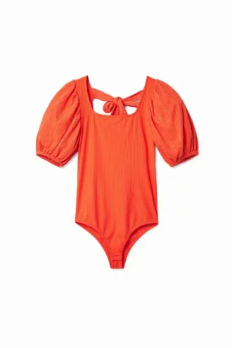 Body con maniche a palloncino