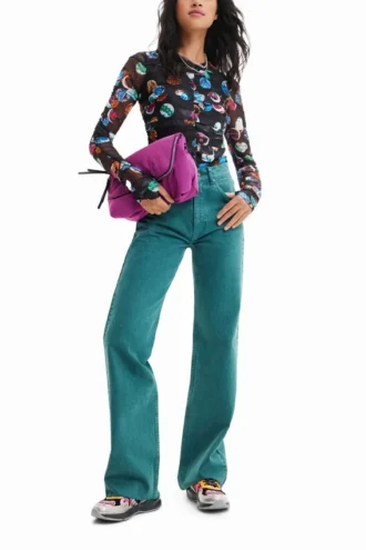 Body con stampa a pois fantasia