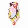 Body con stampa digitale multicolore