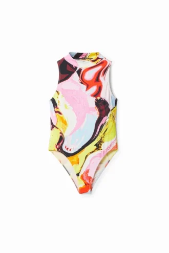 Body con stampa digitale multicolore