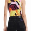 Body con stampa digitale multicolore