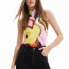 Body con stampa digitale multicolore