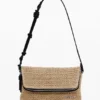 Borsa a tracolla in rafia